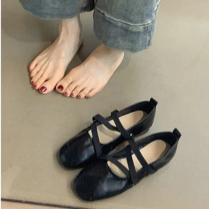 Damen Ballerinas mit modernem Riemchendesign und komfortabler Sohle Drune