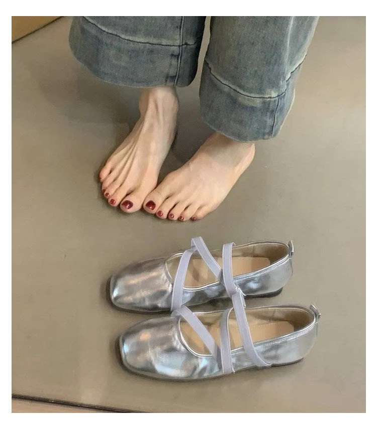 Damen Ballerinas mit modernem Riemchendesign und komfortabler Sohle Drune