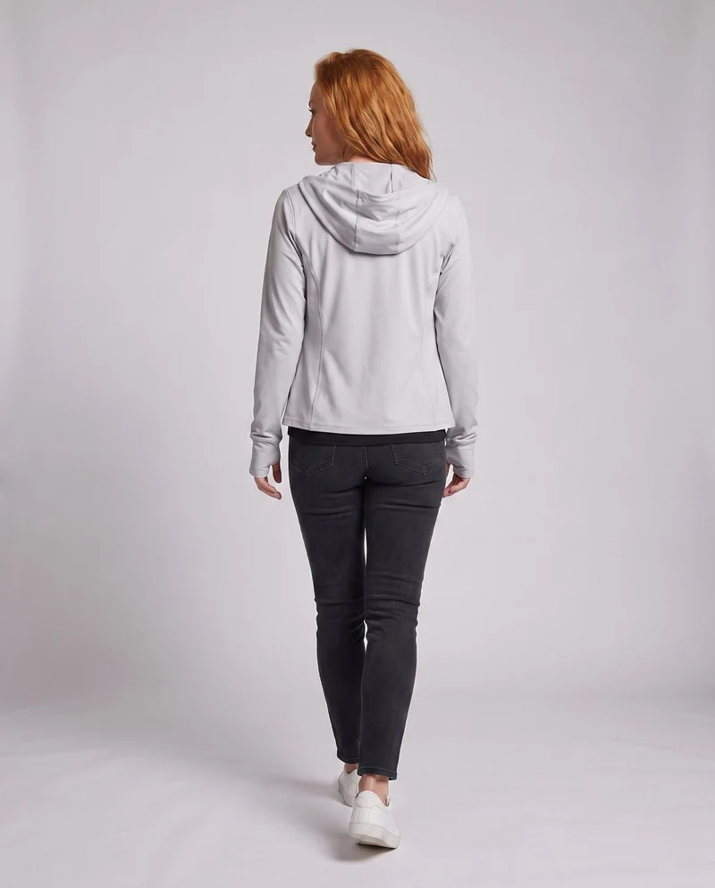 Damen nan ultraleichte UV-Schutz Kapuzenjacke mit Sonnenschirm und atmungsaktivem Mesh Drune
