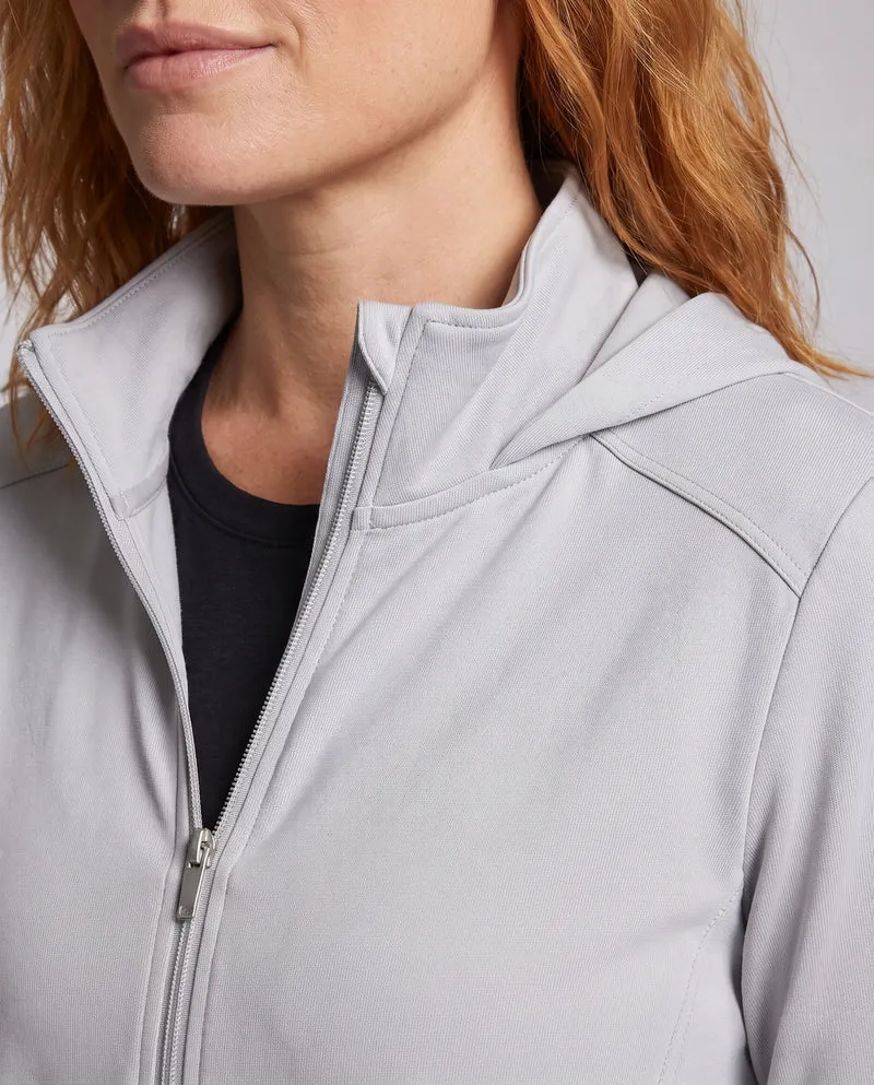 Damen nan ultraleichte UV-Schutz Kapuzenjacke mit Sonnenschirm und atmungsaktivem Mesh Drune
