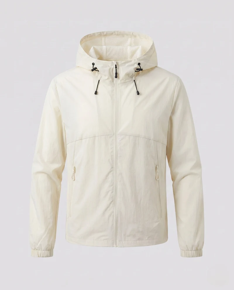 Damen leichte Funktionsjacke mit verstellbarer Kapuze und praktischen Taschen Drune