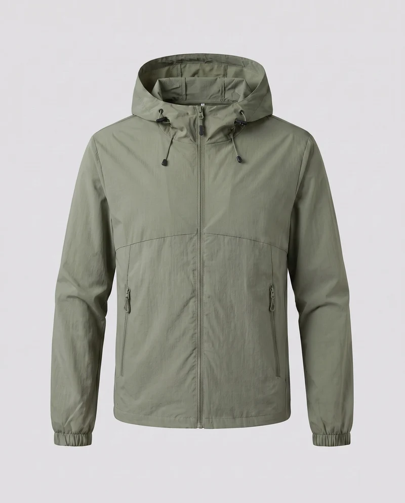 Damen leichte Funktionsjacke mit verstellbarer Kapuze und praktischen Taschen Drune