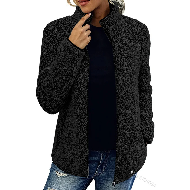 Damen Fleecejacke mit hohem Kragen und praktischen Reißverschlusstaschen Drune