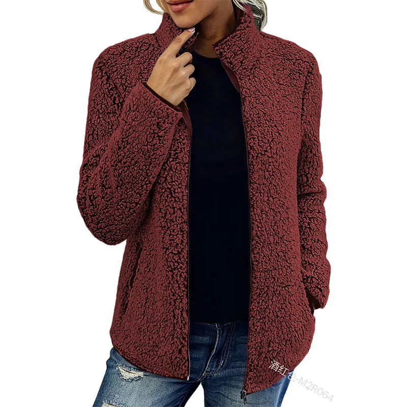 Damen Fleecejacke mit hohem Kragen und praktischen Reißverschlusstaschen Drune