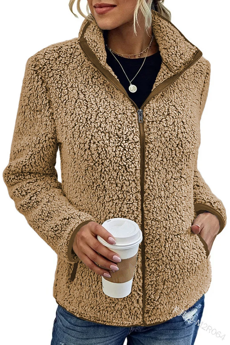 Damen Fleecejacke mit hohem Kragen und praktischen Reißverschlusstaschen Drune