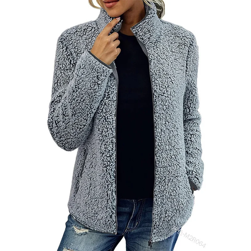 Damen Fleecejacke mit hohem Kragen und praktischen Reißverschlusstaschen Drune