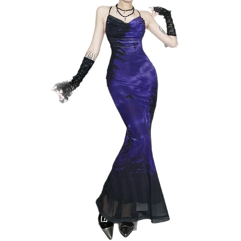 Damen elegantes Maxikleid mit verführerischem Herzausschnitt und raffinierten Lagen Drune