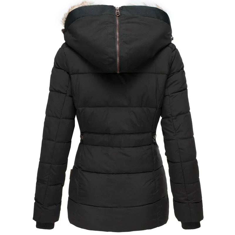 Drune | Winterjacke mit Fellfutter Damen - Schwarz