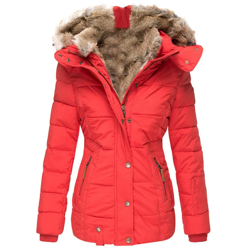 Drune | Winterjacke mit Fellfutter Damen - Schwarz