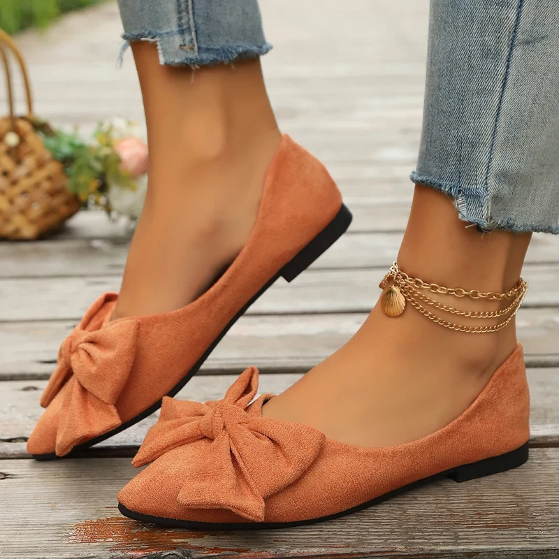 Damen Ballerinas mit modischer Schleifenapplikation und bequemem Fußbett Drune