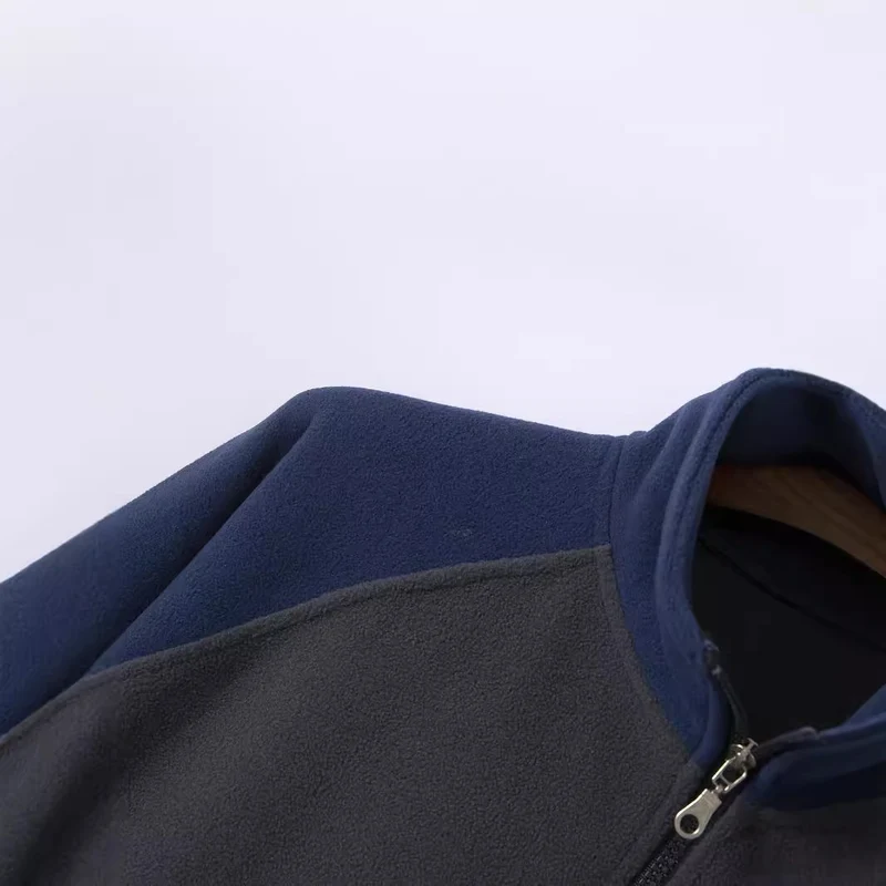 Herren Fleece-Pullover mit hohem Kragen und Stehkragen Drune