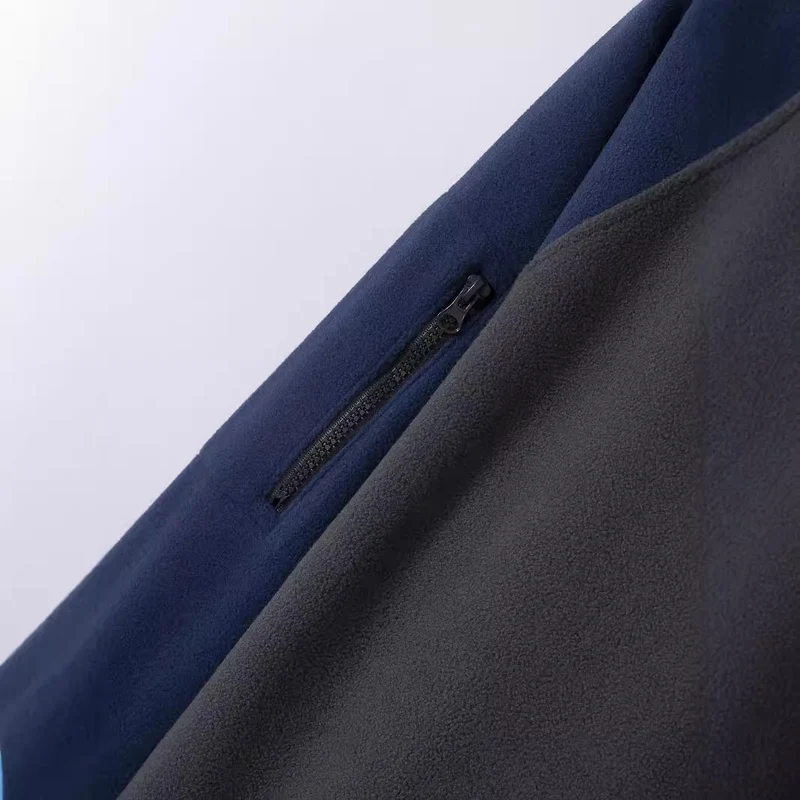 Herren Fleece-Pullover mit hohem Kragen und Stehkragen Drune