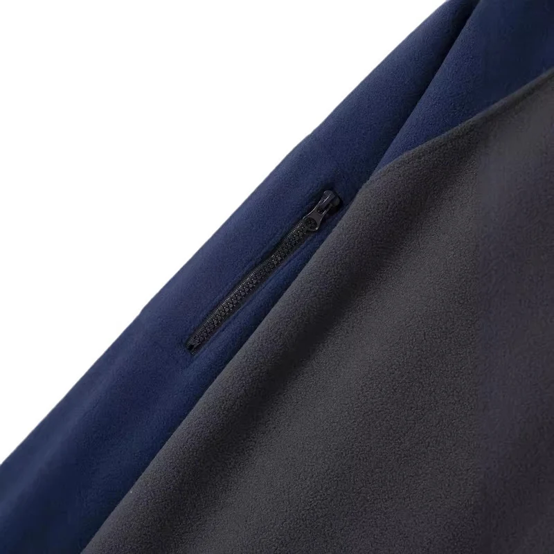 Herren Fleece-Pullover mit hohem Kragen und Stehkragen Drune