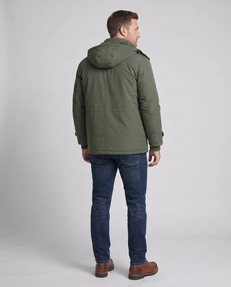 Herren multifunktionale Winterjacke mit Kunstpelzfutter Drune