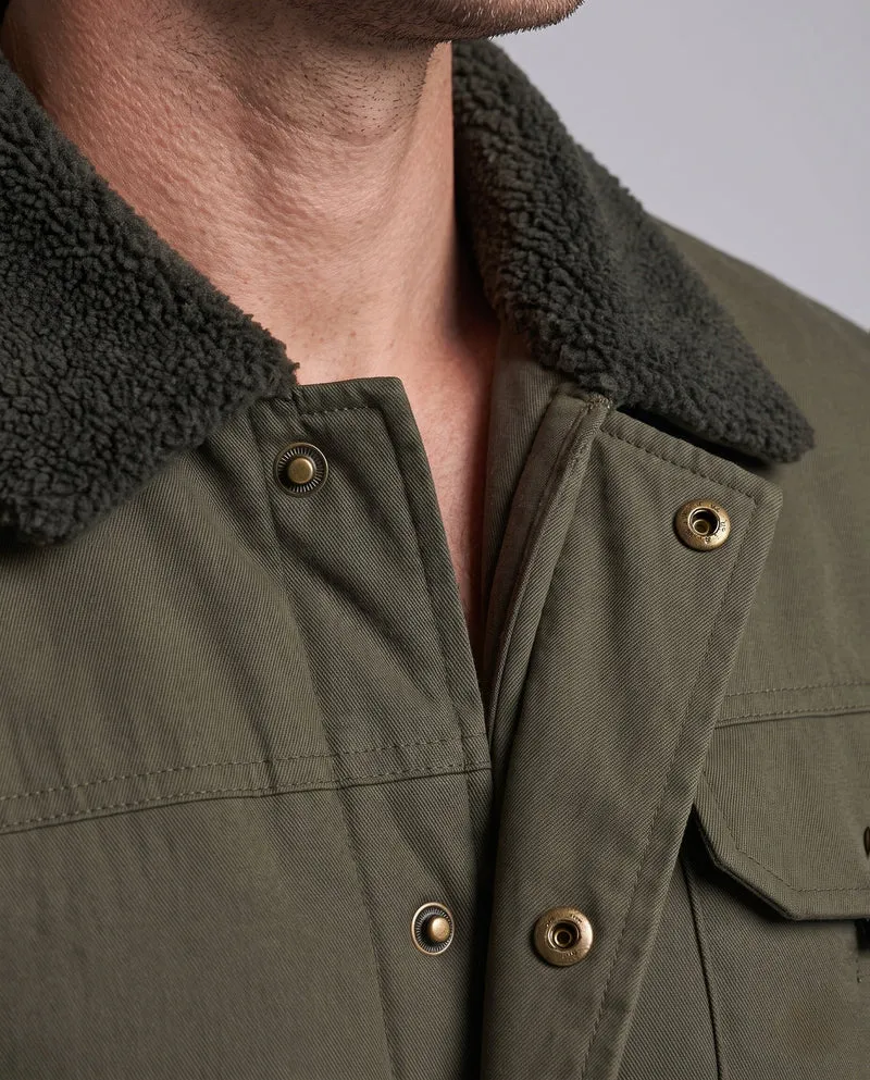 Männliche praktische Utility-Jacke mit Fleece-Kragen Drune