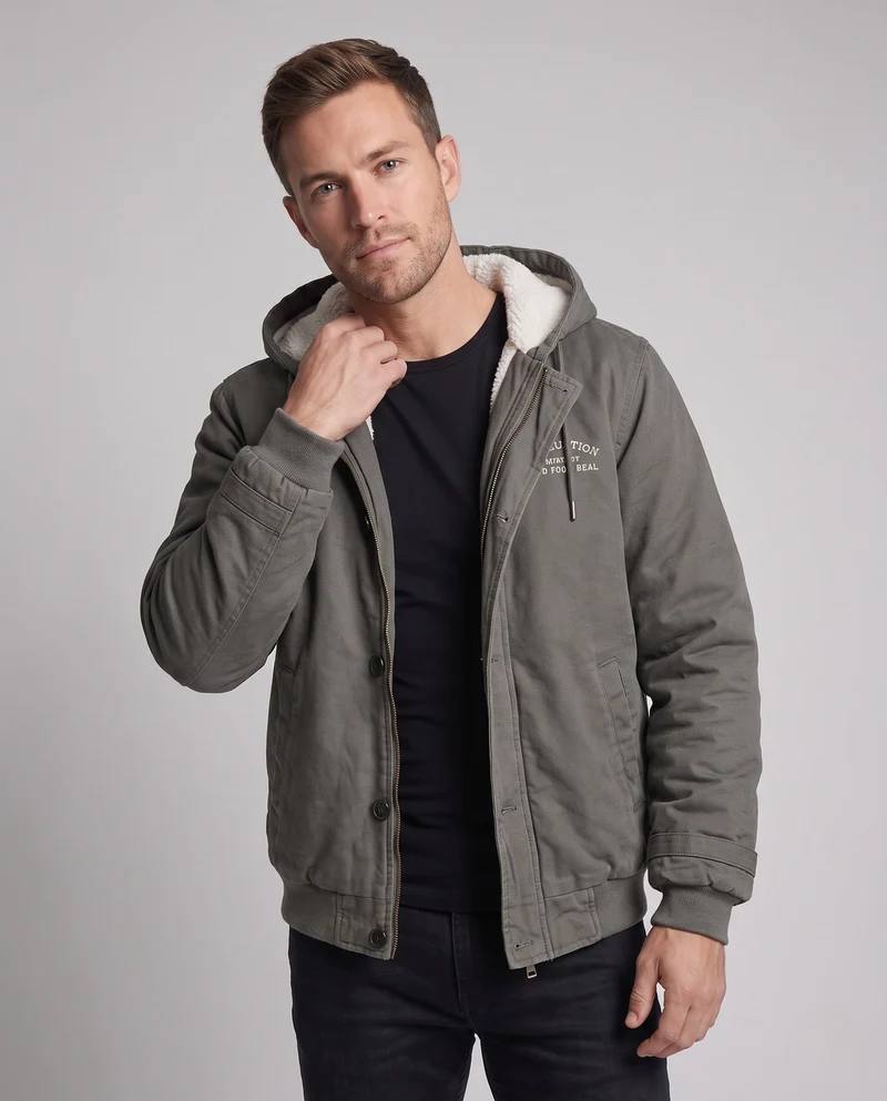 Herren Robuste Übergangsjacke mit Teddyfutter Drune