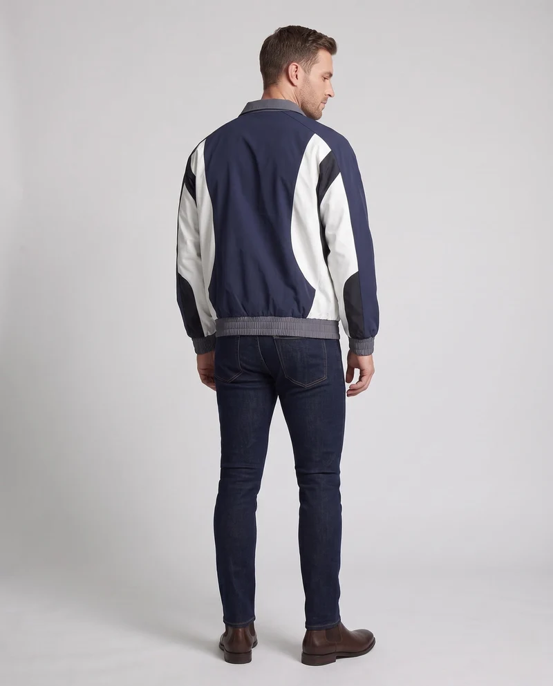 Männer Sportjacke mit hohem Kragen und elastischen Bündchen Drune