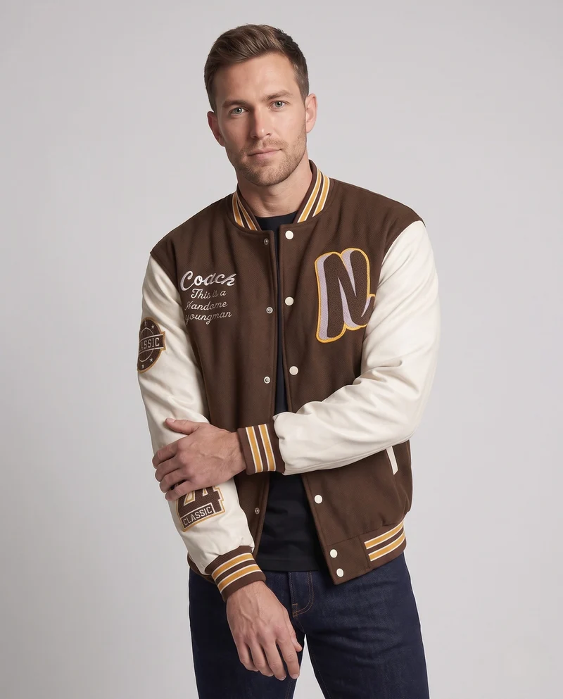 Herren Sportliche Collegejacke Drune