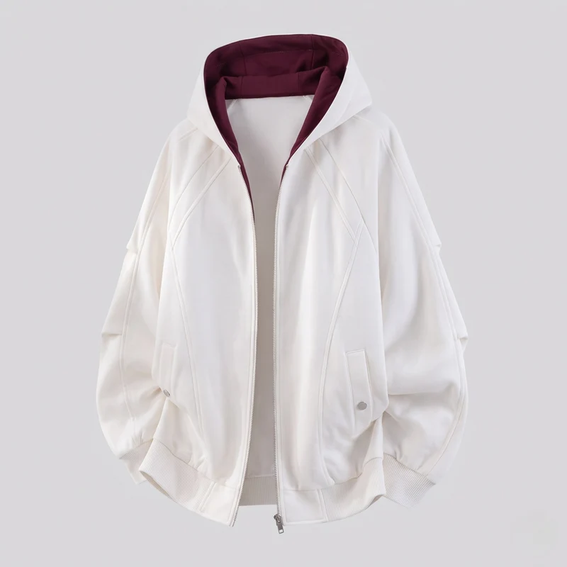 Herren Sportlicher Hoodie Jacke Drune