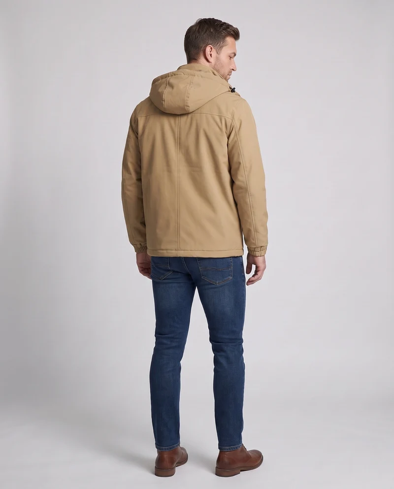 Herren Sportliche Outdoor-Jacke mit Kapuze Drune