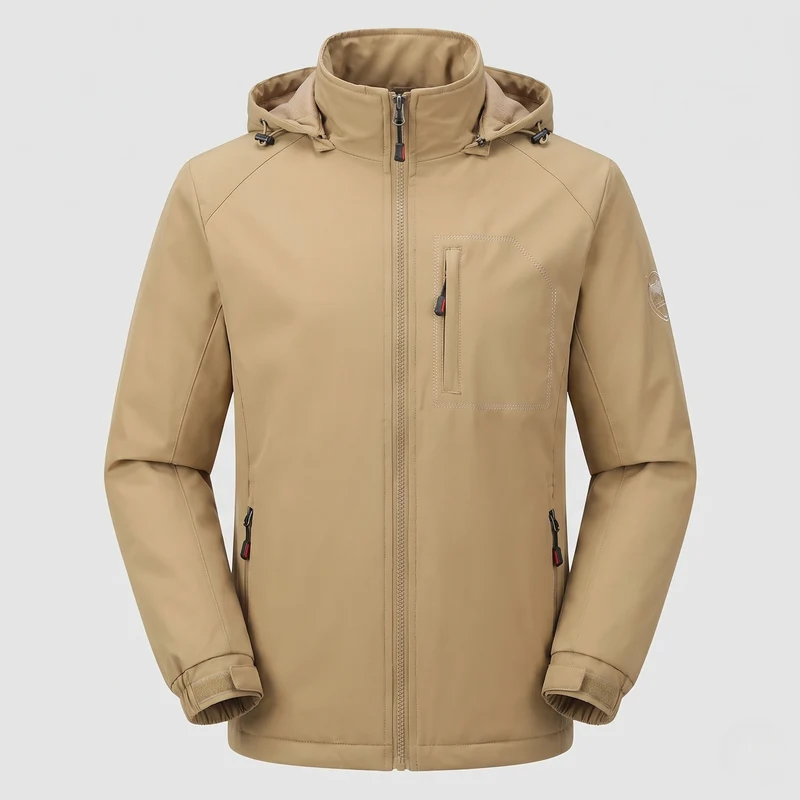 Herren Sportliche Outdoor-Jacke mit Kapuze Drune
