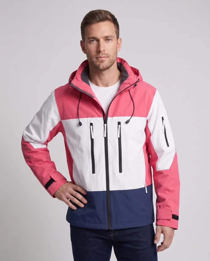Herren Sport Outdoor Jacke mit verstellbarem Kapuzen Design Drune