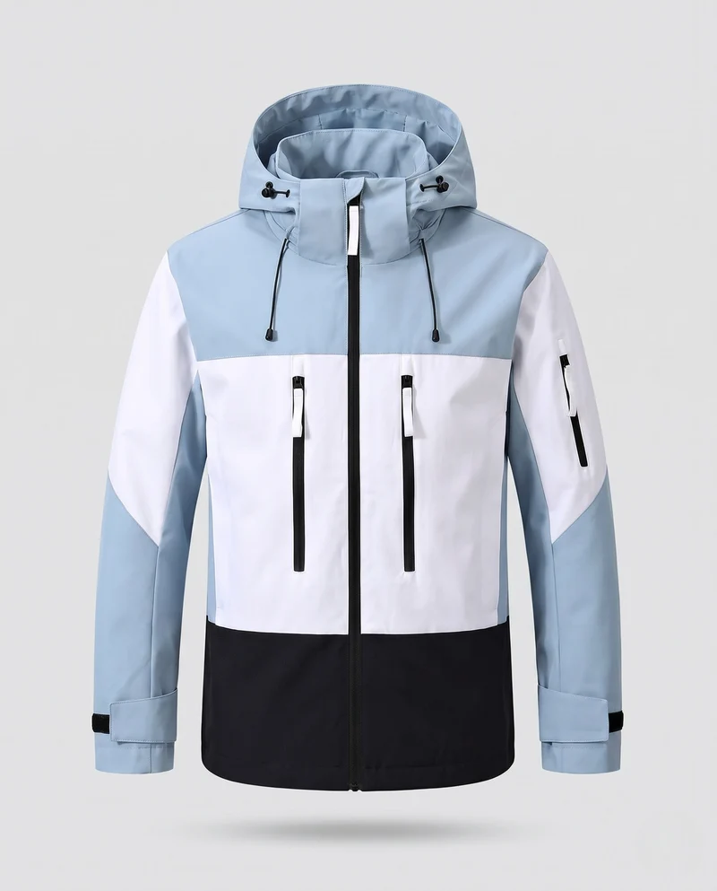 Herren Sport Outdoor Jacke mit verstellbarem Kapuzen Design Drune
