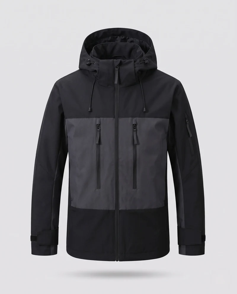 Herren Sport Outdoor Jacke mit verstellbarem Kapuzen Design Drune