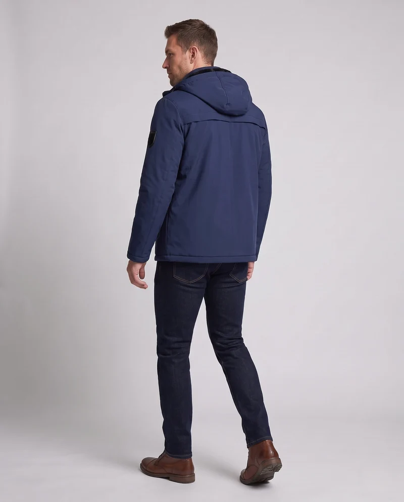 Herren sportliche Übergangsjacke mit gefütterter Kapuze Drune