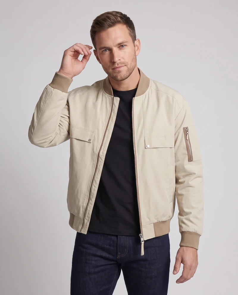 Sportliche Übergangsjacke für Herren mit modischen Details Drune
