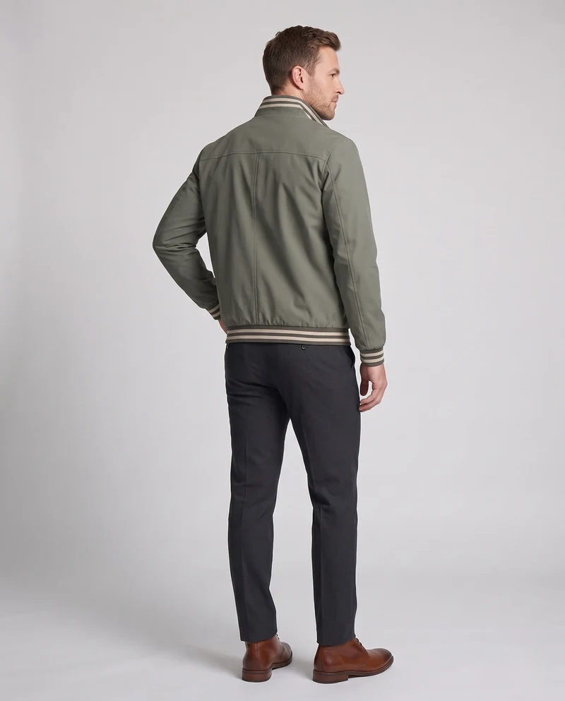 Sportliche Herren Übergangsjacke mit Streifendetails Drune