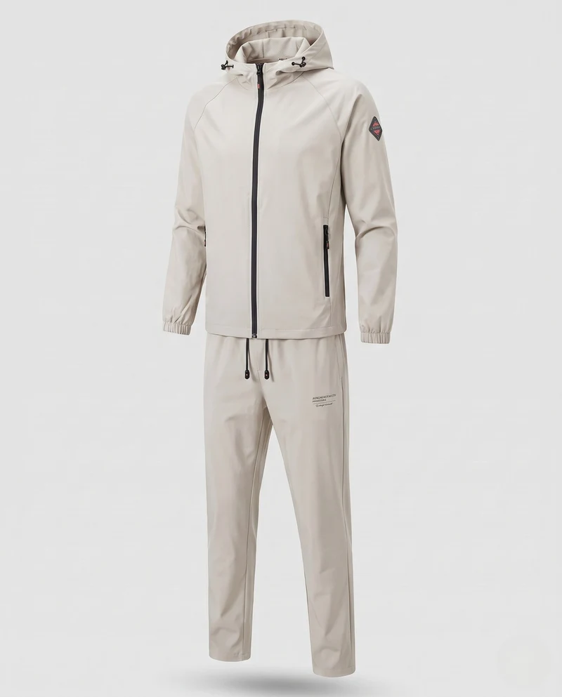 Herren sportliche Übergangsjacke mit verstellbare Kapuze Drune