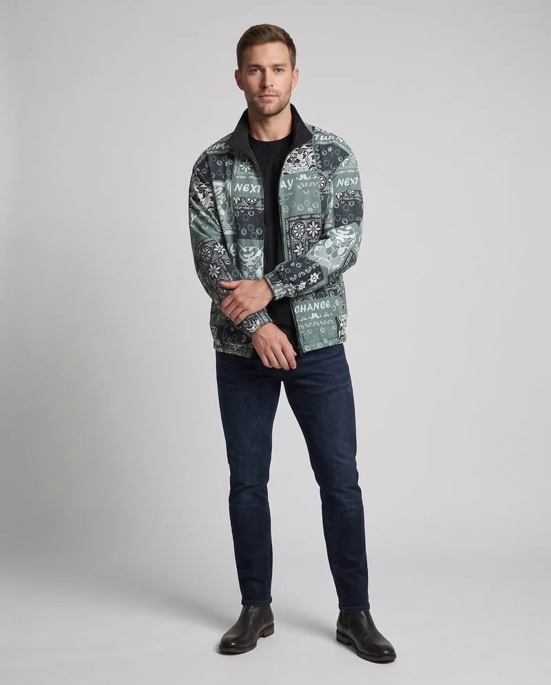 Herren Sportliche Utility Jacke Drune