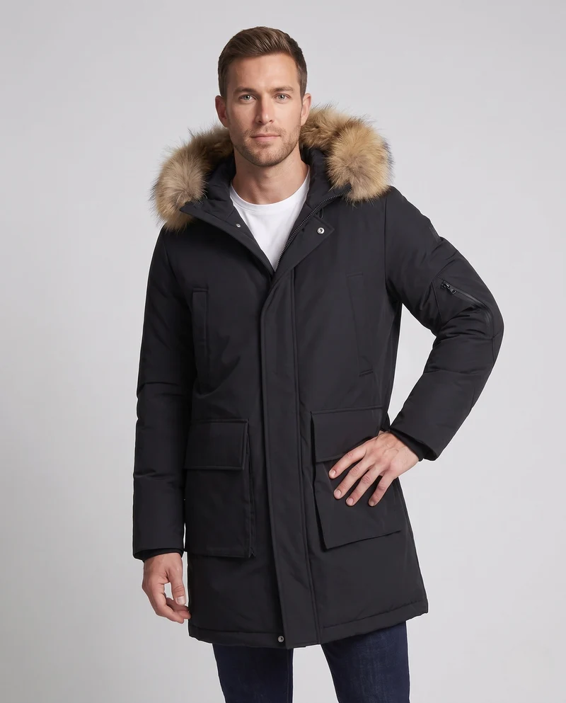 Männer Sportliche Winter Parka Jacke Drune