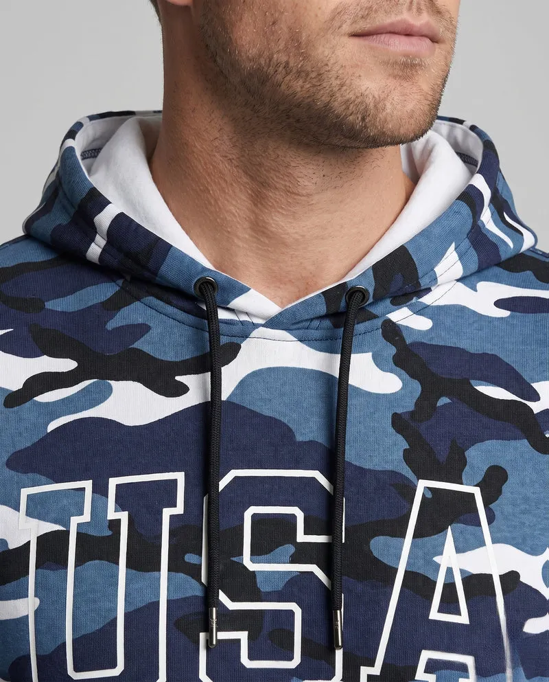 Männer Sport Hoodie im Camouflage-Design Drune