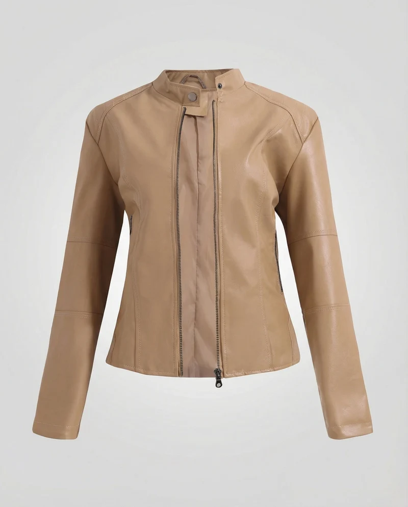 Damenjacke Lederlook maßgeschneidert