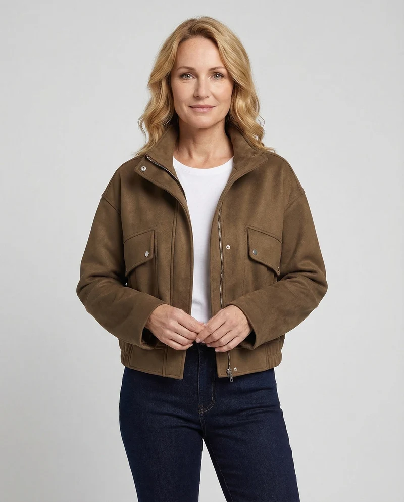 Freizeitkleidung Damen Utility Jacke Kurz