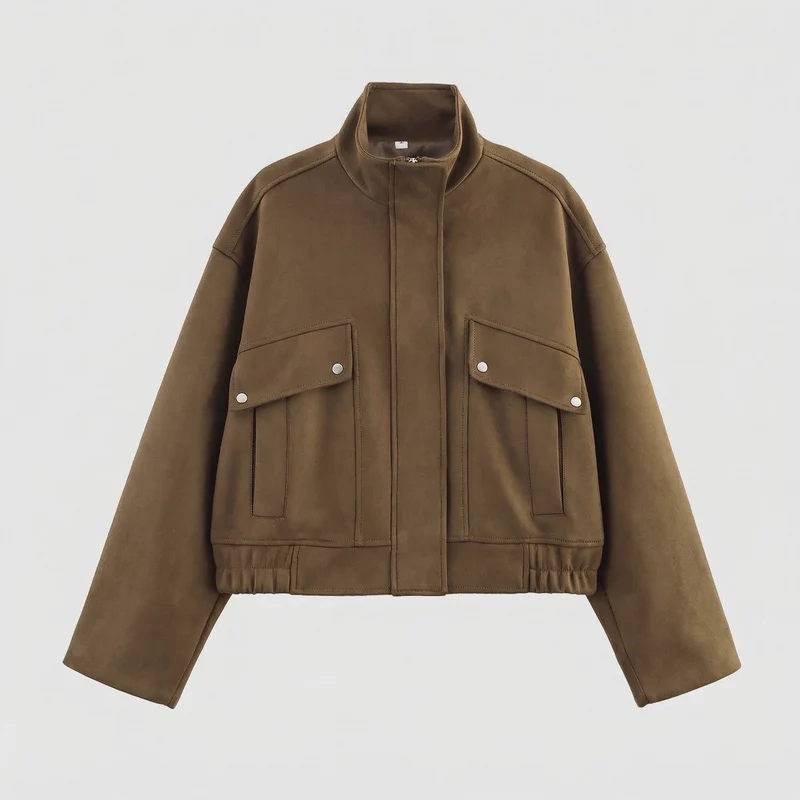 Freizeitkleidung Damen Utility Jacke Kurz