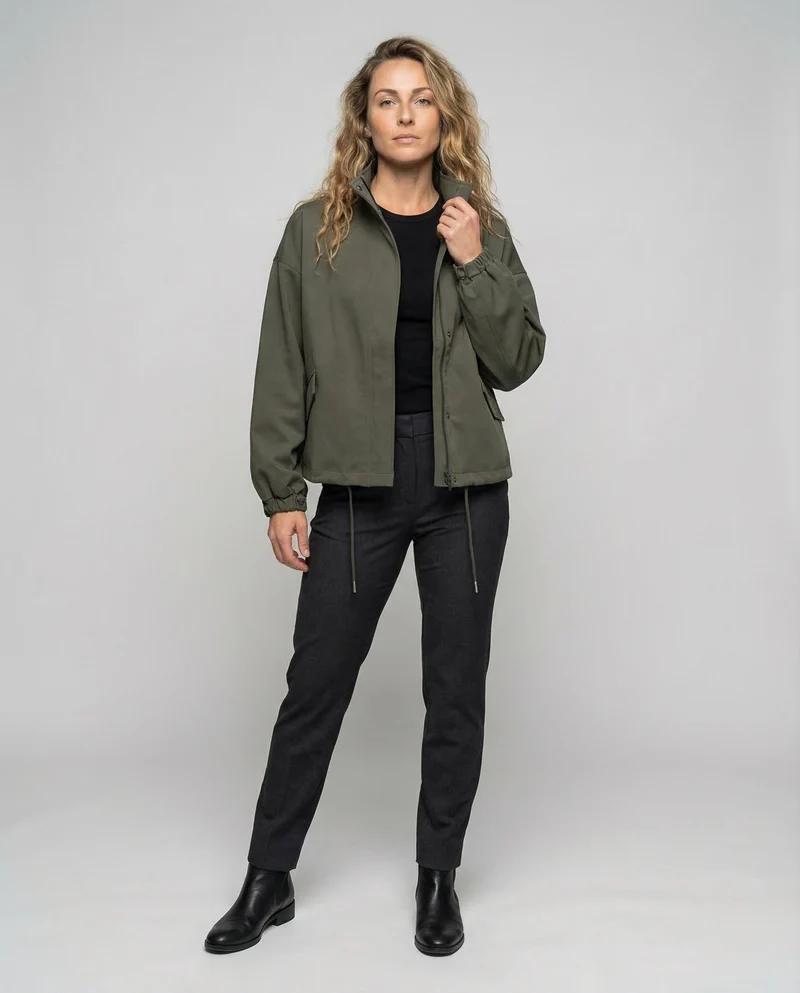 Damen Utility-Jacke mit Kordelzug