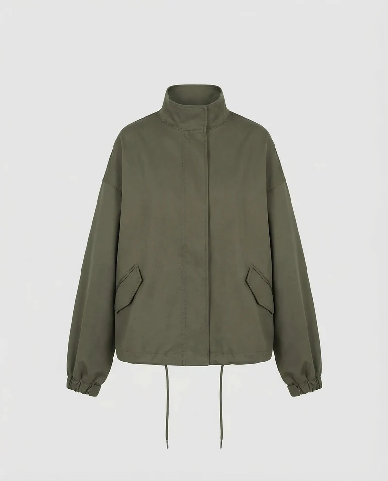 Damen Utility-Jacke mit Kordelzug