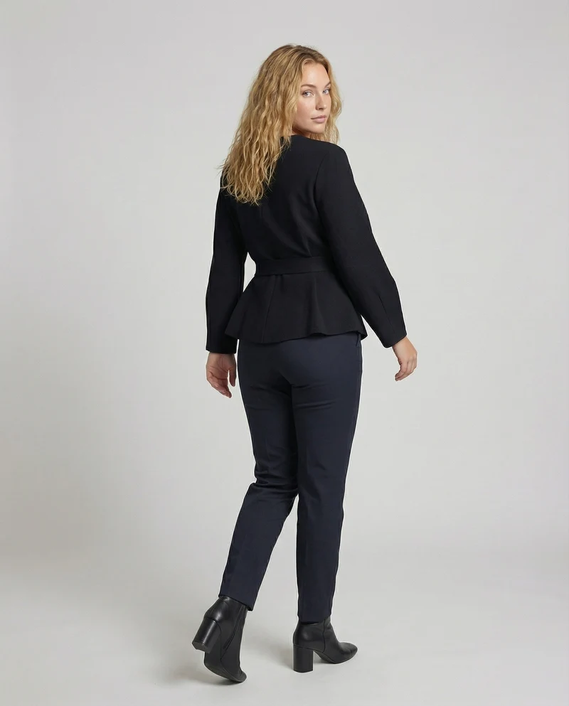Damen Wickel-Kimono-Jacke mit Taillengürtel