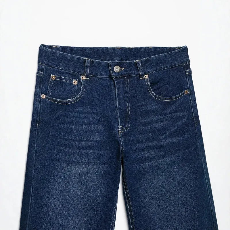 Damen Weite Cropped-Denim-Culotte im 5-Pocket-Design Drune