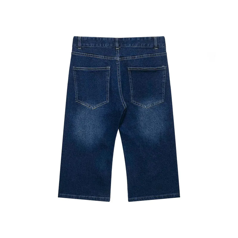 Damen Weite Cropped-Denim-Culotte im 5-Pocket-Design Drune