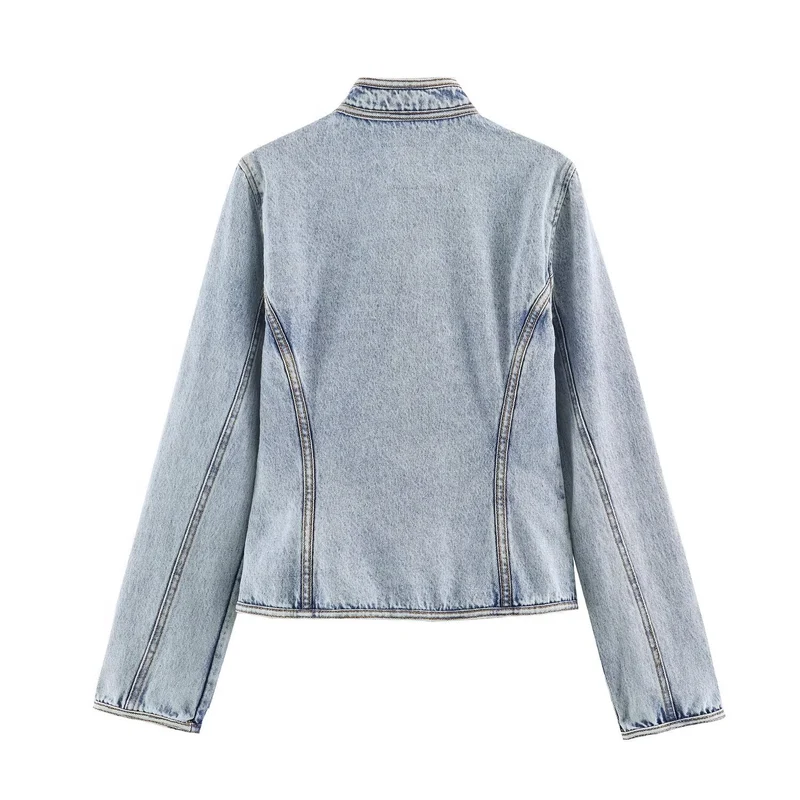 Damen Taillierte Kurzjacke im historischen Uniformstil mit Stehkragen Drune