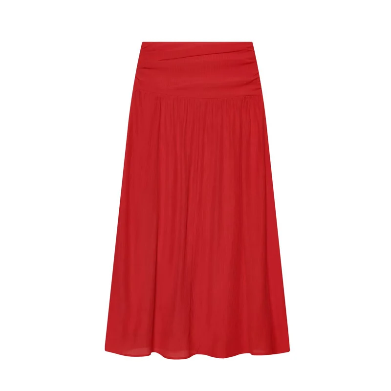 Damen Leichtes plissiertes Crop-Top mit Rüschenkragen und Kordelzug Drune
