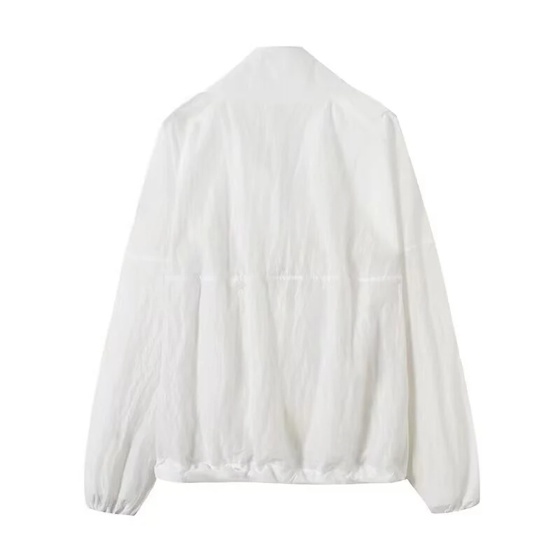 Damen Leichte Windjacke mit Stehkragen, Raglanärmeln und elastischem Saum Drune