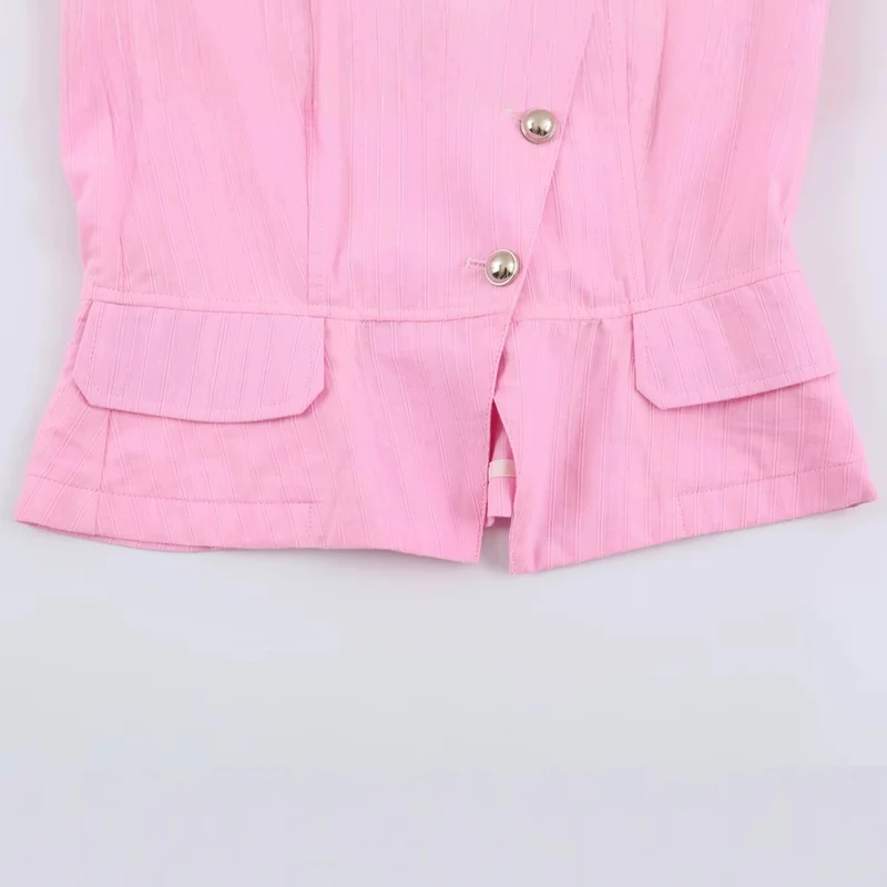 Damen Kurzjacke mit asymmetrischer Knopfleiste, Stehkragen und Zier‑Taschen Drune