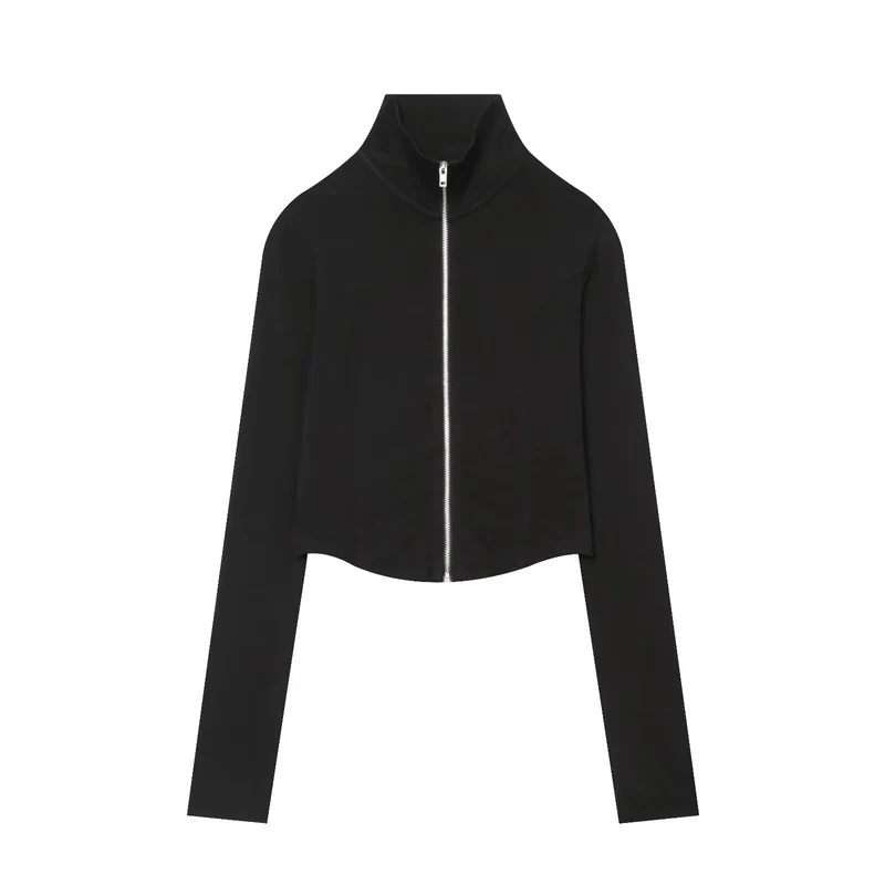 Damen Kurz geschnittenes Zip-Up-Set aus Stretchjersey Drune
