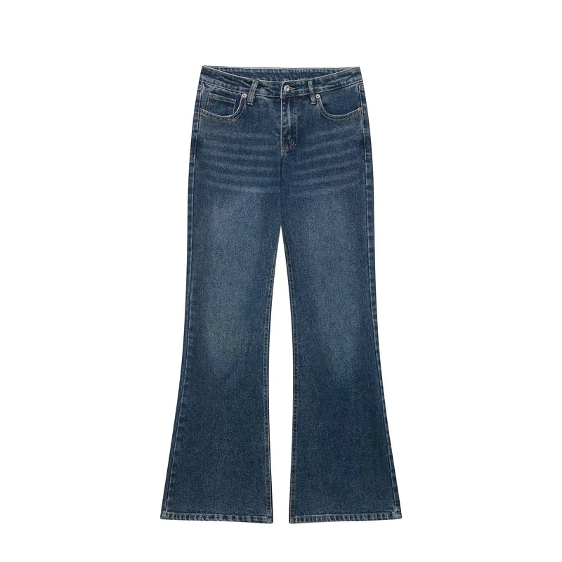 Damen Highwaist Schlagjeans mit weitem Bein und Five‑Pocket‑Design Drune