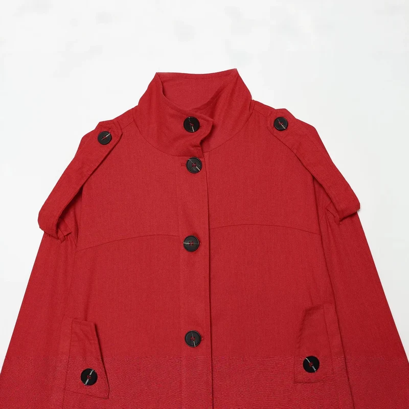 Damen Cropped Übergangsjacke im Field‑Stil mit Stehkragen und Schulterriegeln Drune